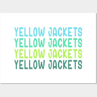 Yellow Jackets in Lights Posters and Art